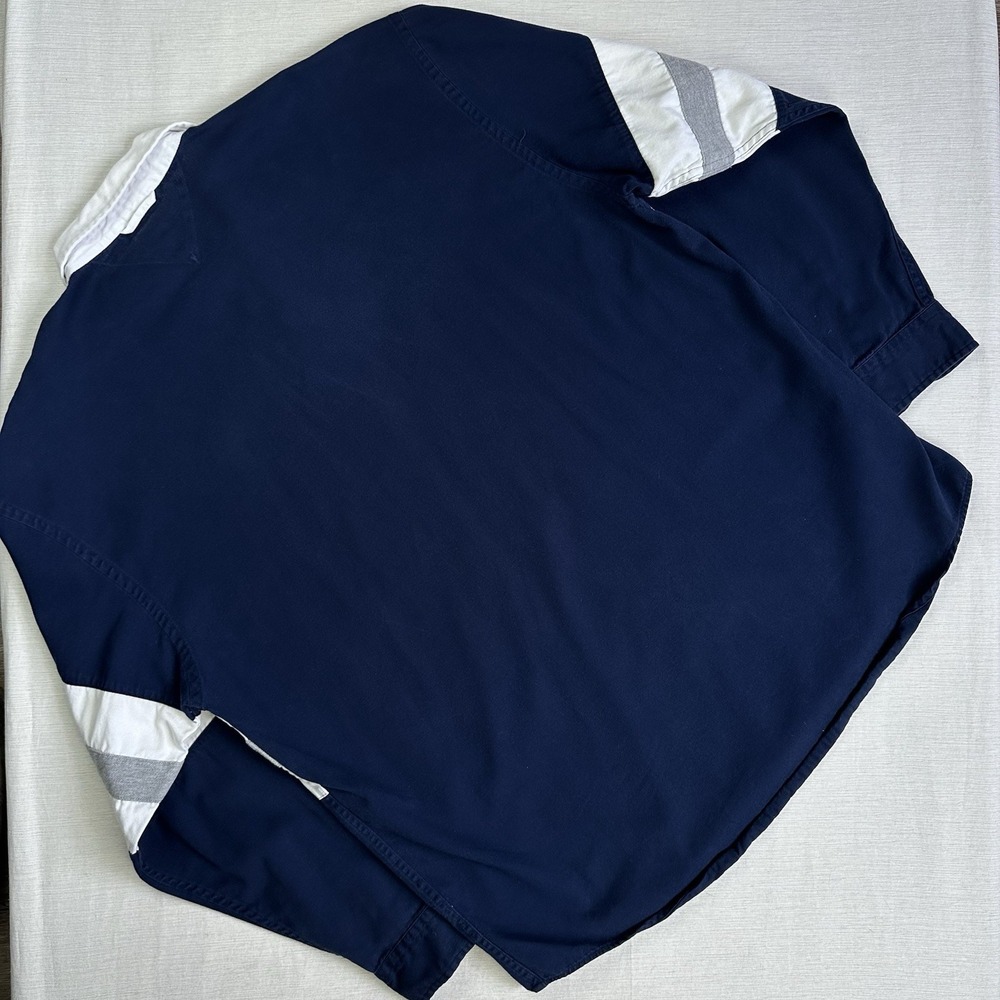 Vtg 1994 Tommy Hilfiger Crew Rowing Rugby Polo Shirt Men Large Navy Blue Preppy - Picture 8 of 8